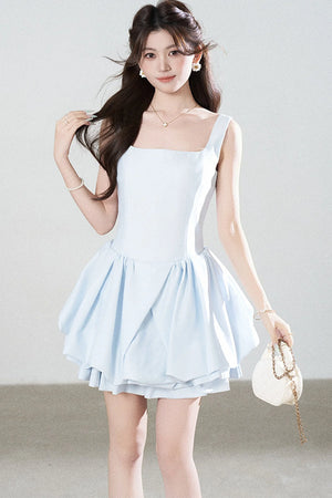 Floral Puff Sleeve A-Line Dress