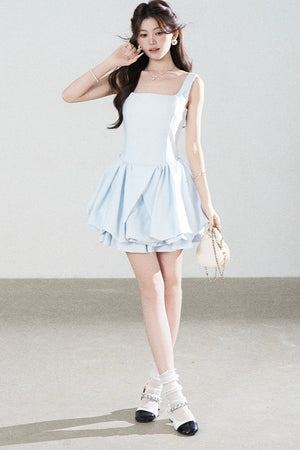 Floral Puff Sleeve A-Line Dress
