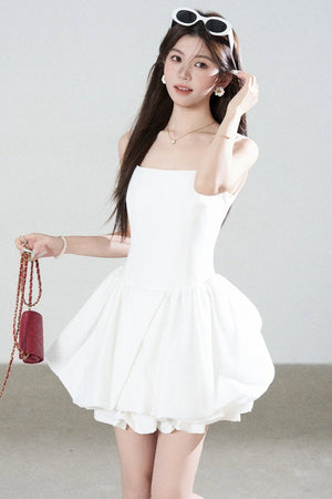 Floral Puff Sleeve A-Line Dress