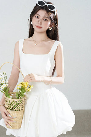 Floral Puff Sleeve A-Line Dress