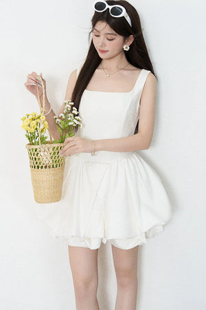 Floral Puff Sleeve A-Line Dress
