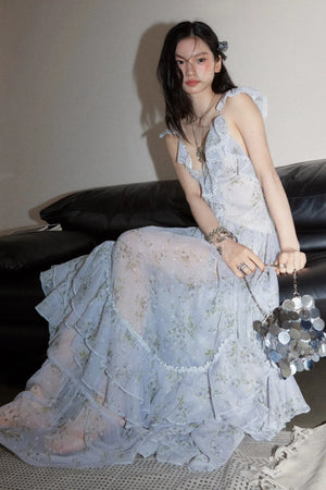 Floral Ruffled Maxi Dress