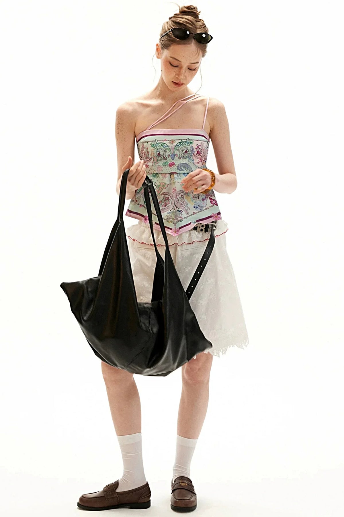 Floral Silk Irregular Camisole