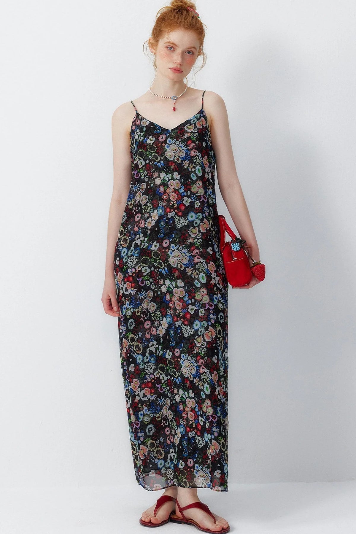 Floral Slip Suspender Dress