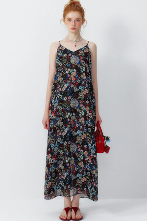 Floral Slip Suspender Dress