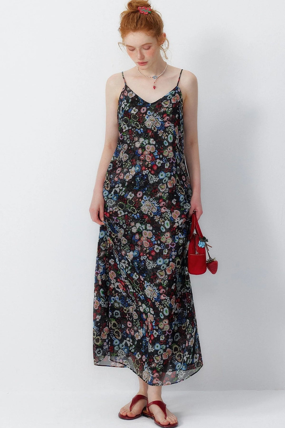 Floral Slip Suspender Dress