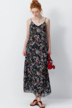 Floral Slip Suspender Dress