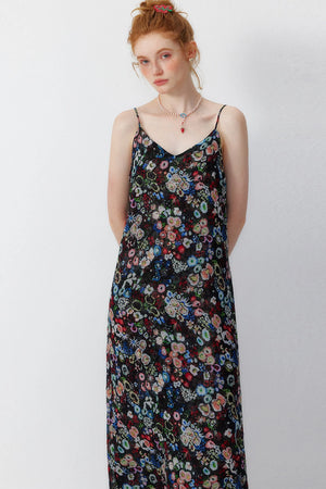 Floral Slip Suspender Dress