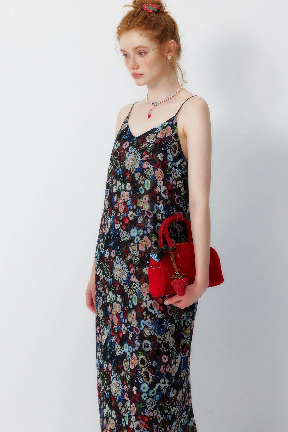 Floral Slip Suspender Dress