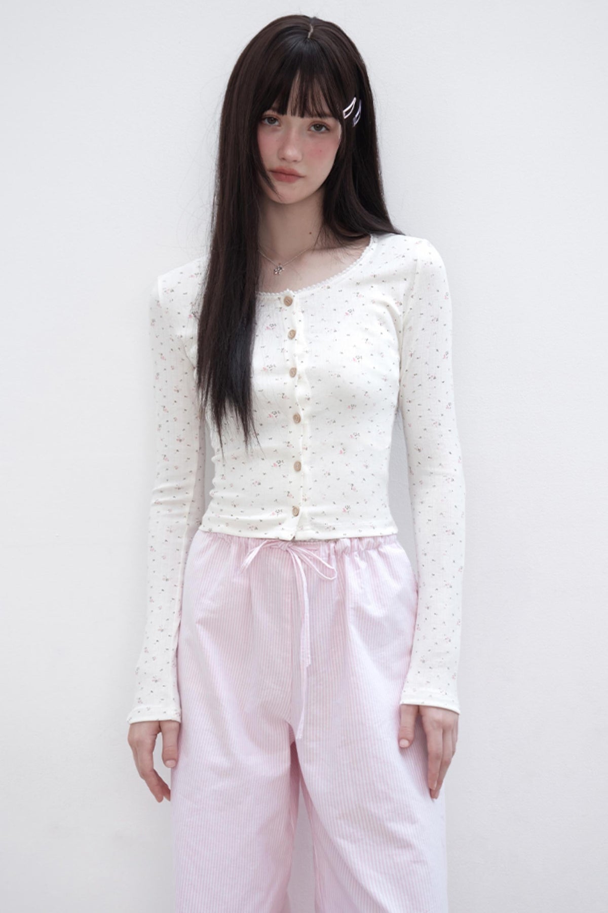 Floral Suit Cardigan & Skirt Set-Up