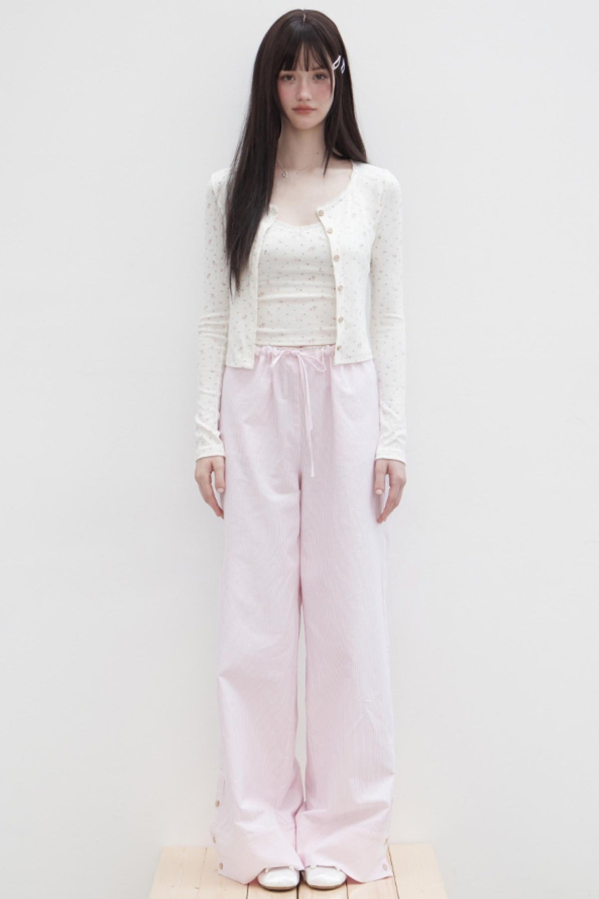 Floral Suit Cardigan & Skirt Set-Up