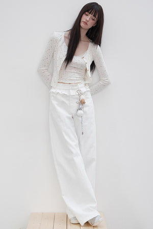 Floral Suit Cardigan & Skirt Set-Up