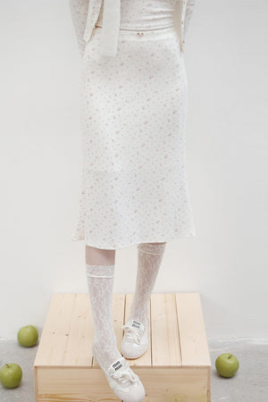 Floral Suit Cardigan & Skirt Set-Up