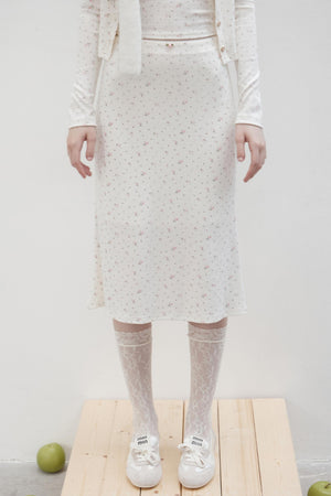 Floral Suit Cardigan & Skirt Set-Up