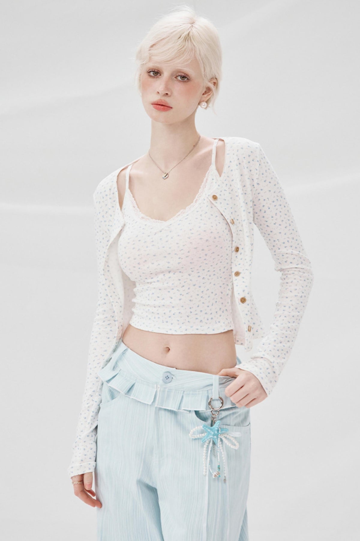 Floral Three-Piece Ensemble Top Set-Up