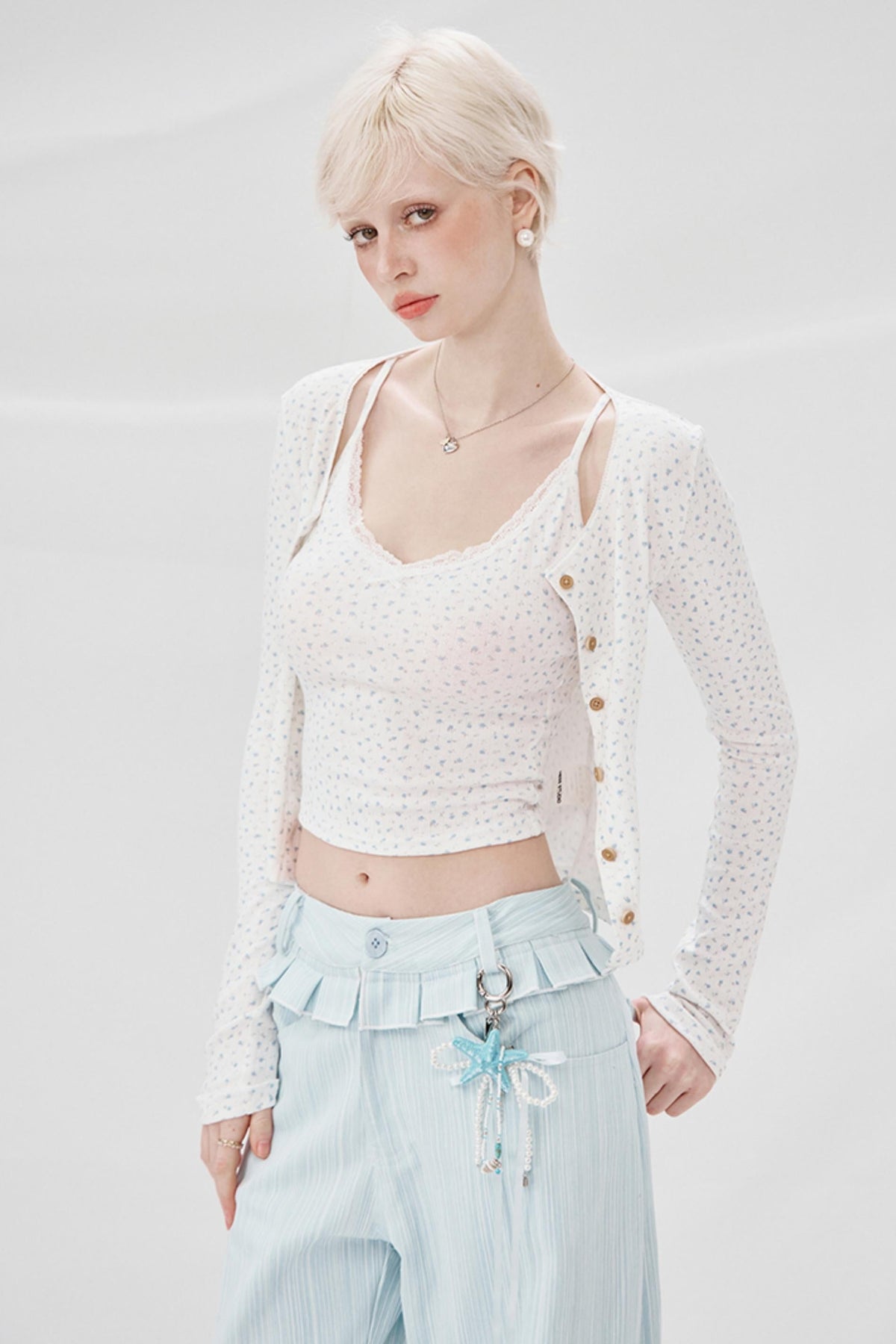 Floral Three-Piece Ensemble Top Set-Up