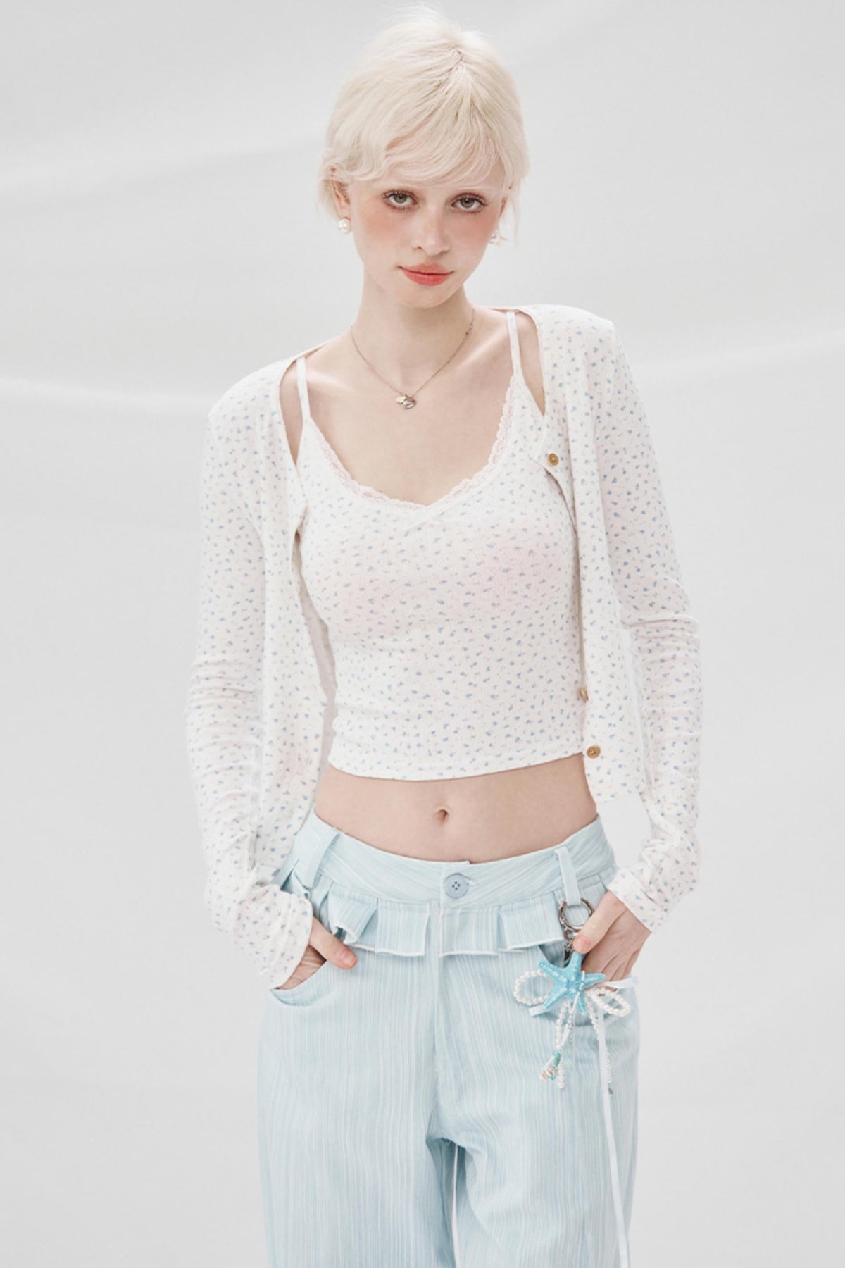 Floral Three-Piece Ensemble Top Set-Up