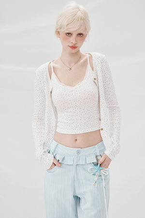 Floral Three-Piece Ensemble Top Set-Up