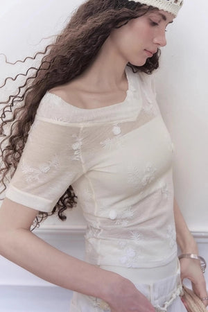 Floral V-Neck Tee