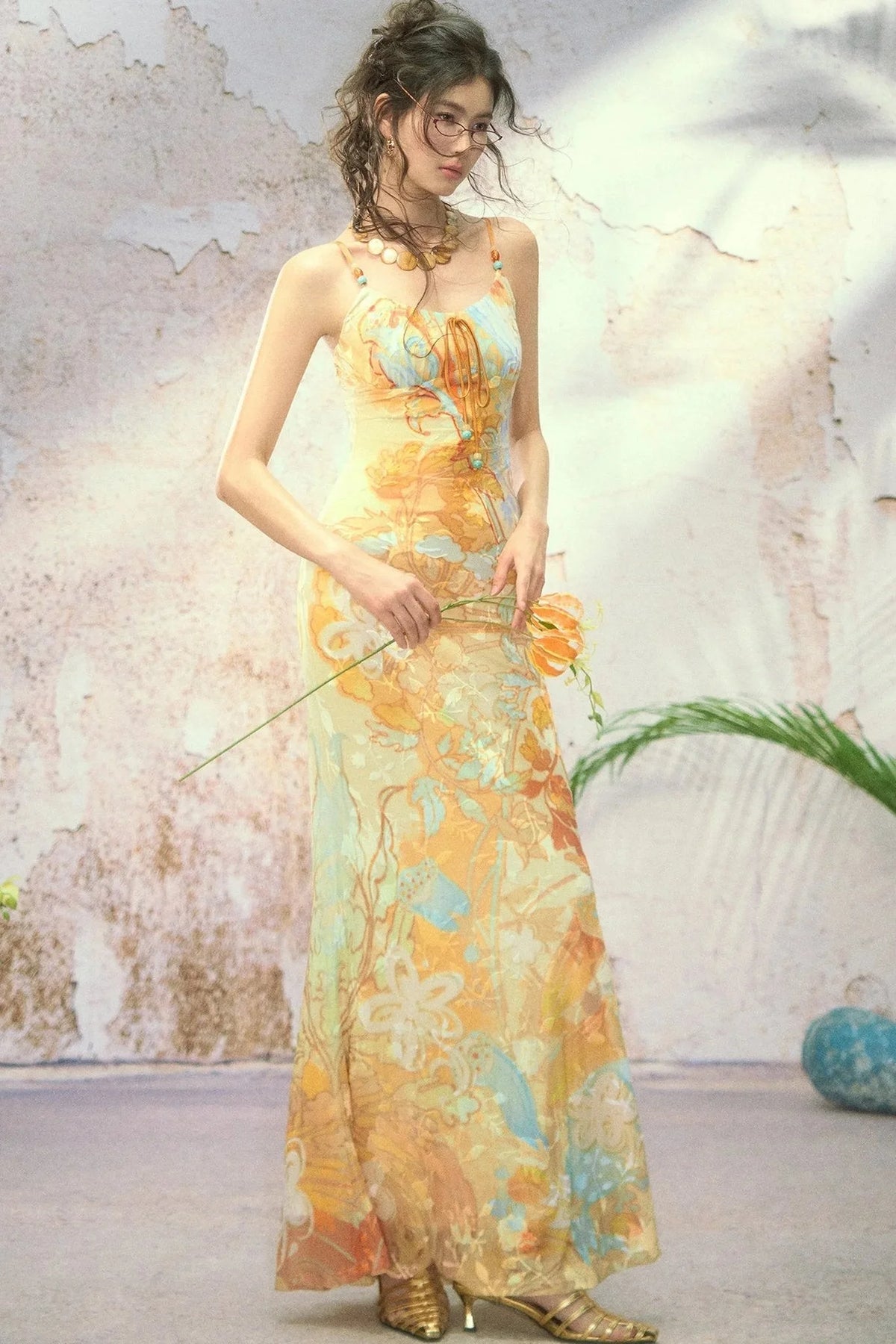 Floral Velvet Burnout Maxi Dress