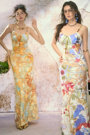 Floral Velvet Burnout Maxi Dress