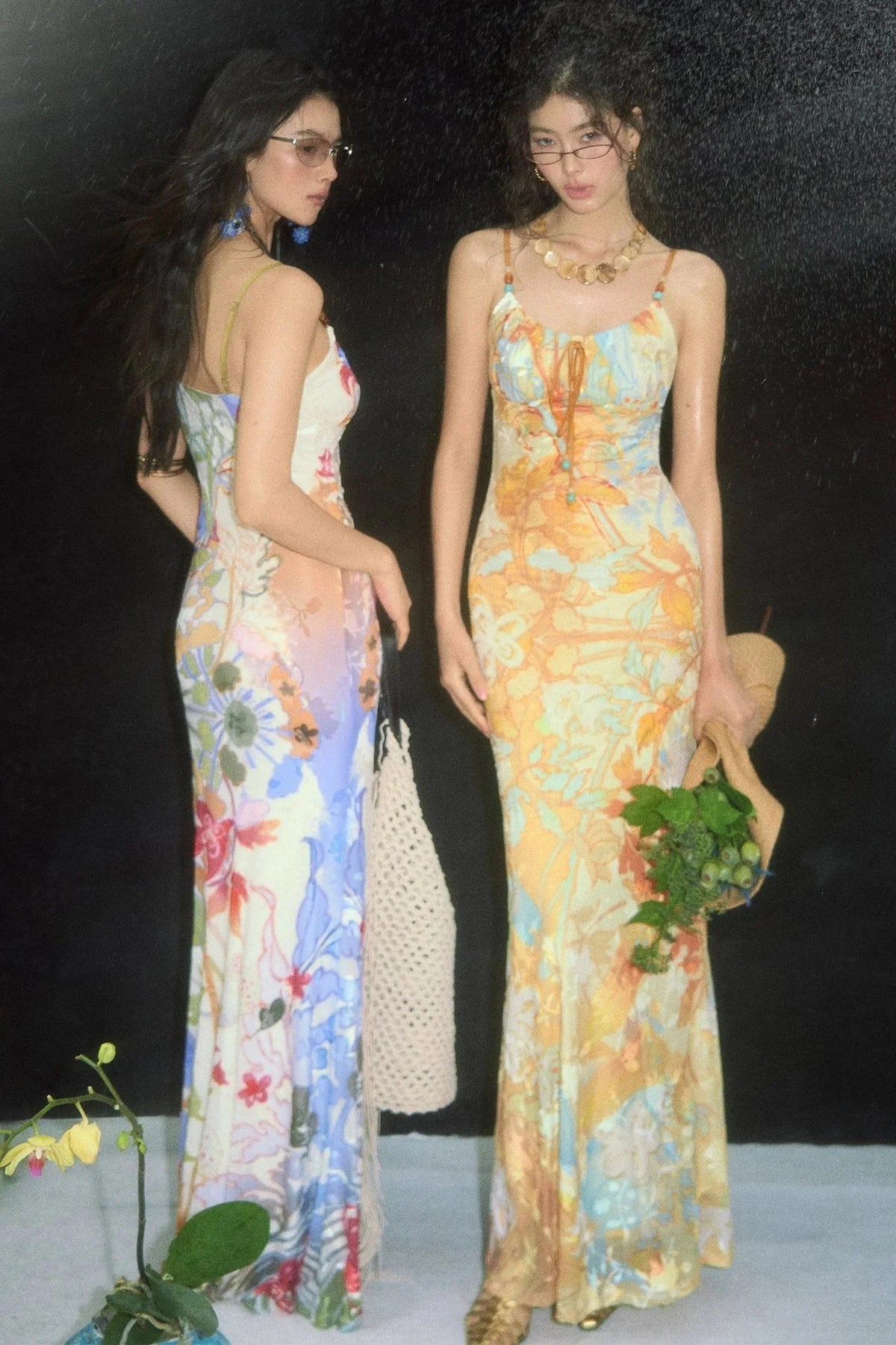 Floral Velvet Burnout Maxi Dress
