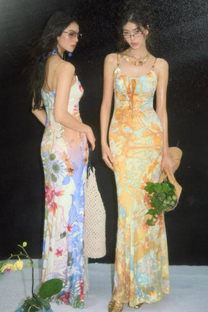 Floral Velvet Burnout Maxi Dress