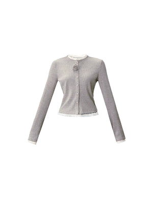 Flower Knit Cardigan