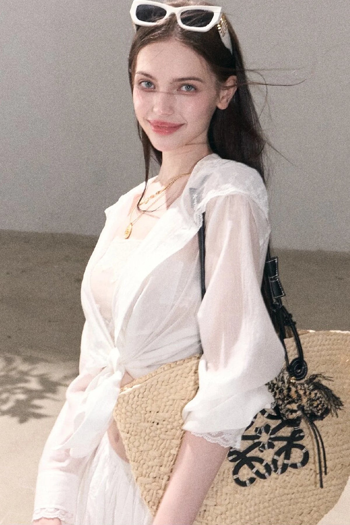 Flower Shape Cotton Lace Top And Skirt Set-Up