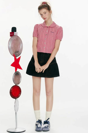 Flower Story Plaid Blouse