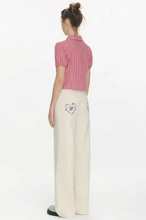 Flower Story Plaid Blouse