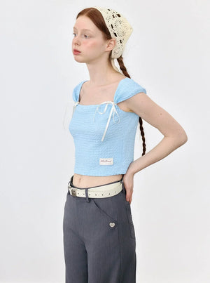 Flowers Square Neck Top