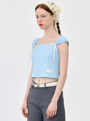 Flowers Square Neck Top