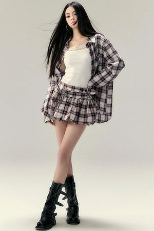 Fluffy A-Line Bustier Skirt