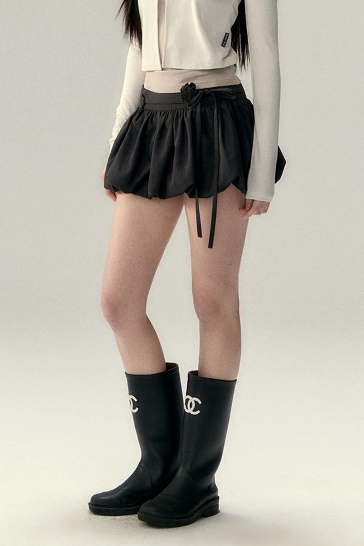 Fluffy A-Line Bustier Skirt