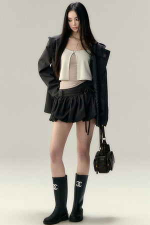 Fluffy A-Line Bustier Skirt
