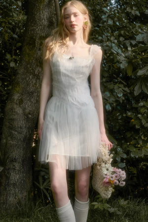 Fluffy Halter Dress