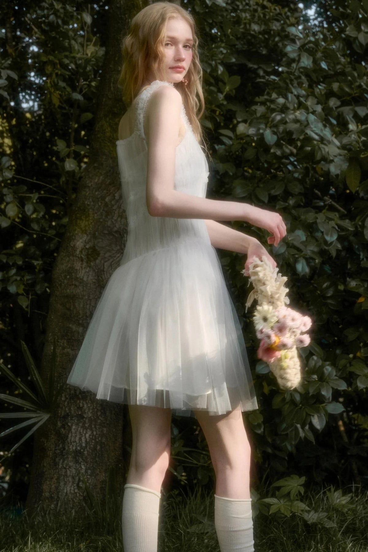 Fluffy Halter Dress