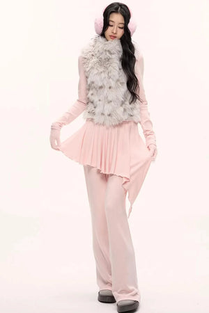 Fluffy Leopard Magic Fur Vest Jacket