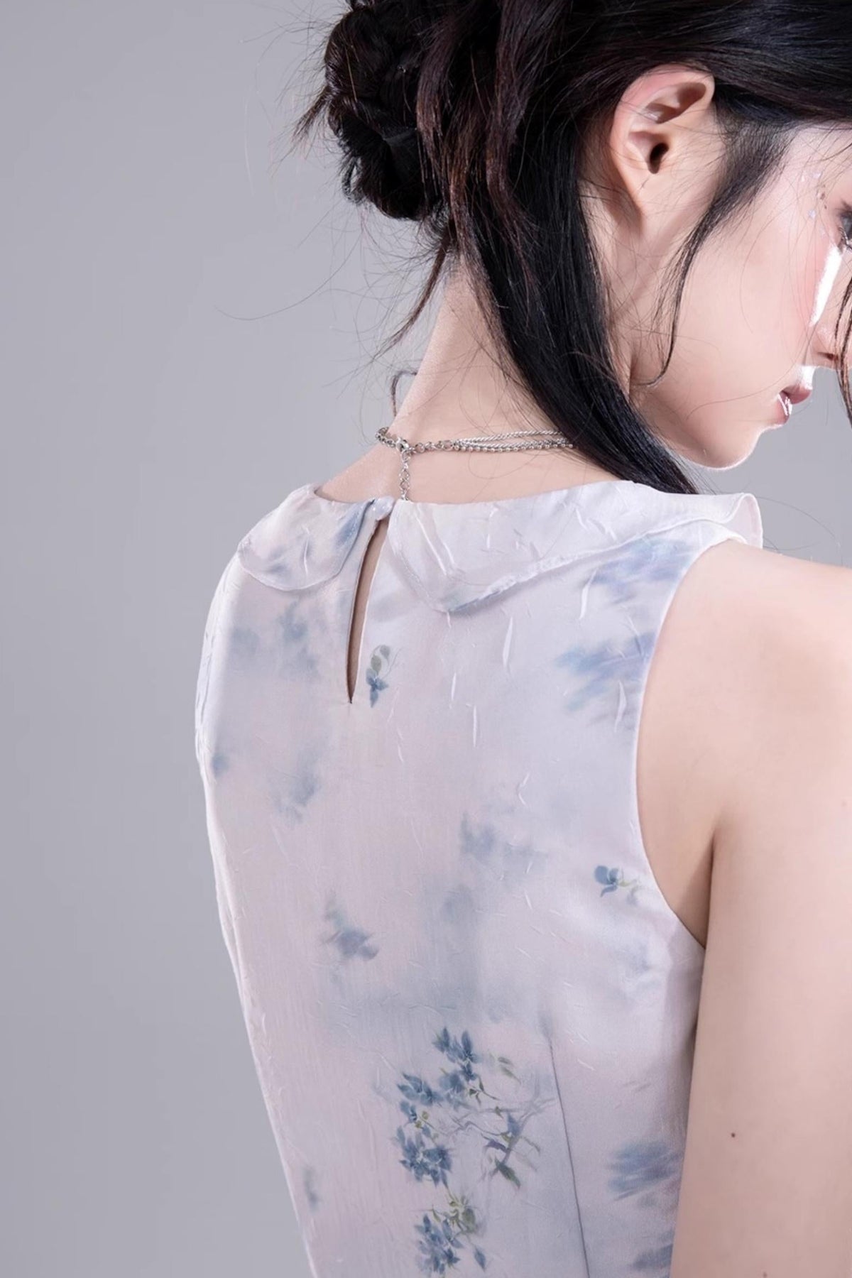 Fluid Floral Cascade Dress