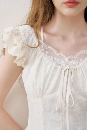 Flutter Lace Midi Dress
