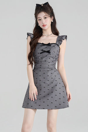 Flutter-Sleeve A-Line Dress