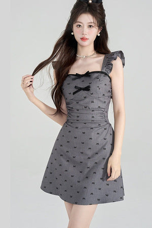 Flutter-Sleeve A-Line Dress