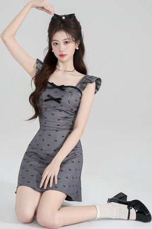 Flutter-Sleeve A-Line Dress