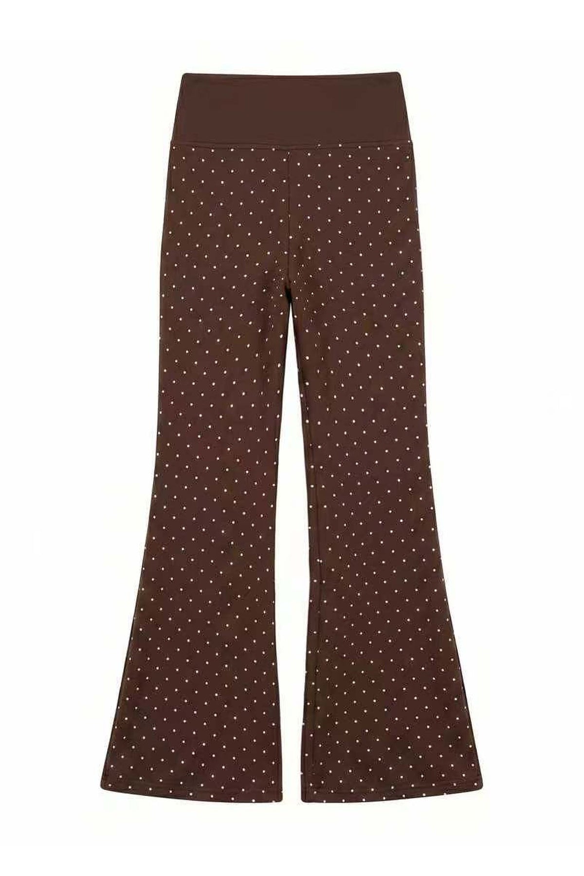 Flutter Sleeve Knit Top and Polka Dot Pants Set-Up