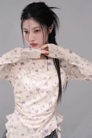 Fluttering Spring Flowers Blouse
