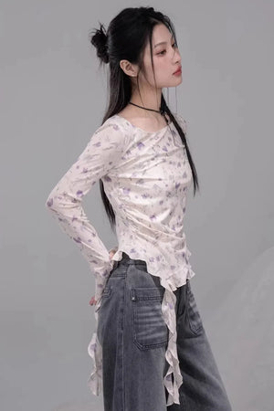 Fluttering Spring Flowers Blouse