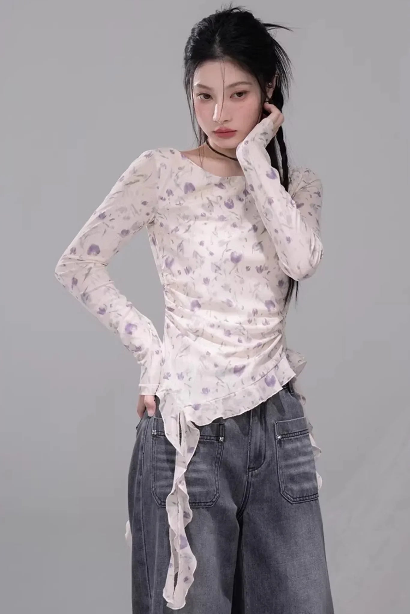 Fluttering Spring Flowers Blouse