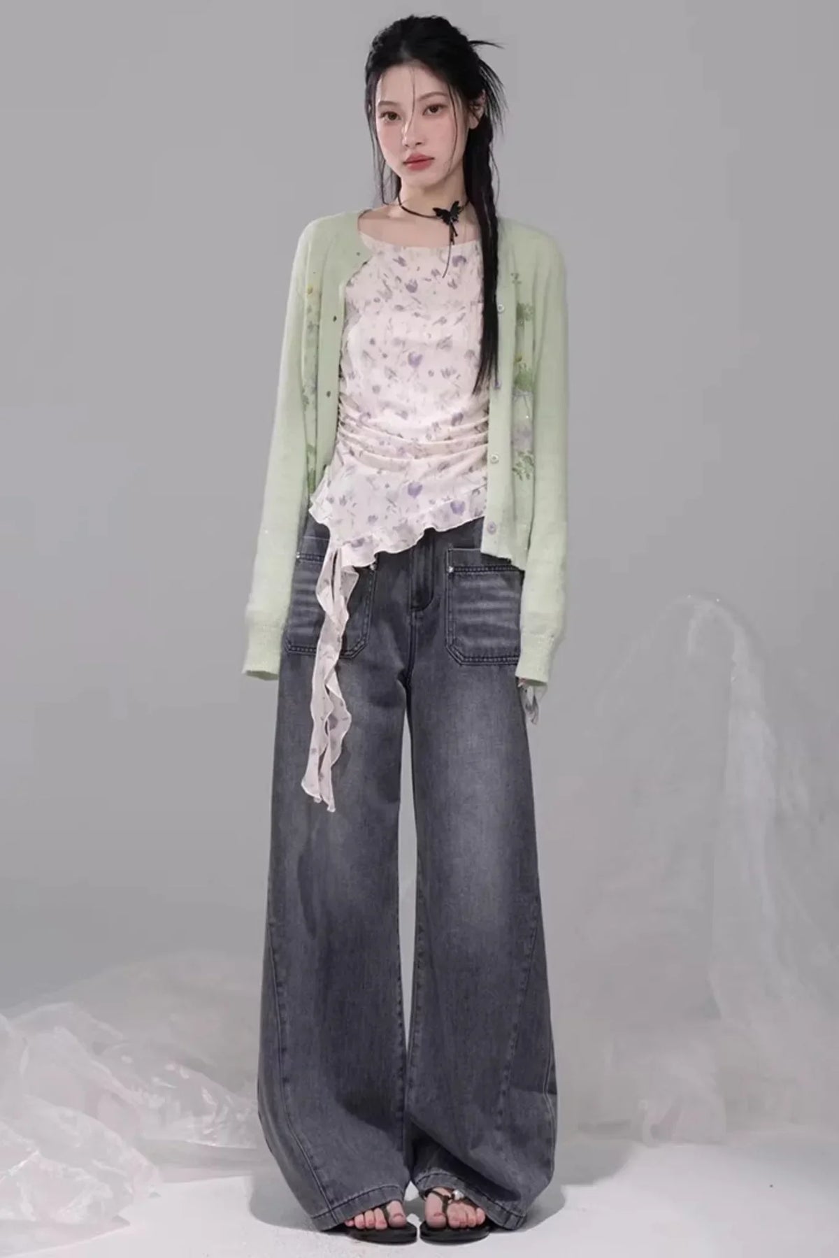 Fluttering Spring Flowers Blouse