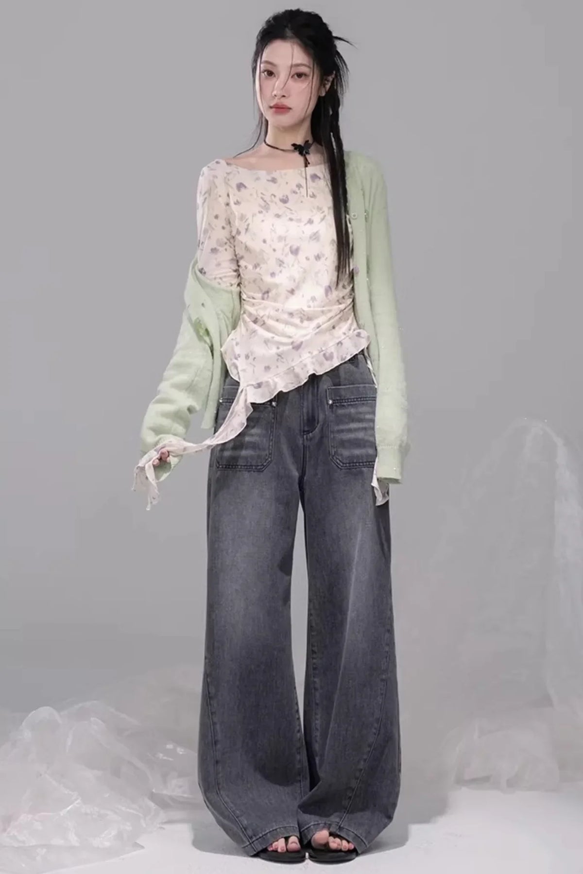 Fluttering Spring Flowers Blouse